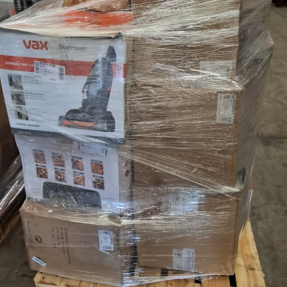 PALLET OF APPROXIMATELY 19 UNPROCESSED RAW RETURN HOUSEHOLD AND ELECTRICAL GOODS TO INCLUDE;