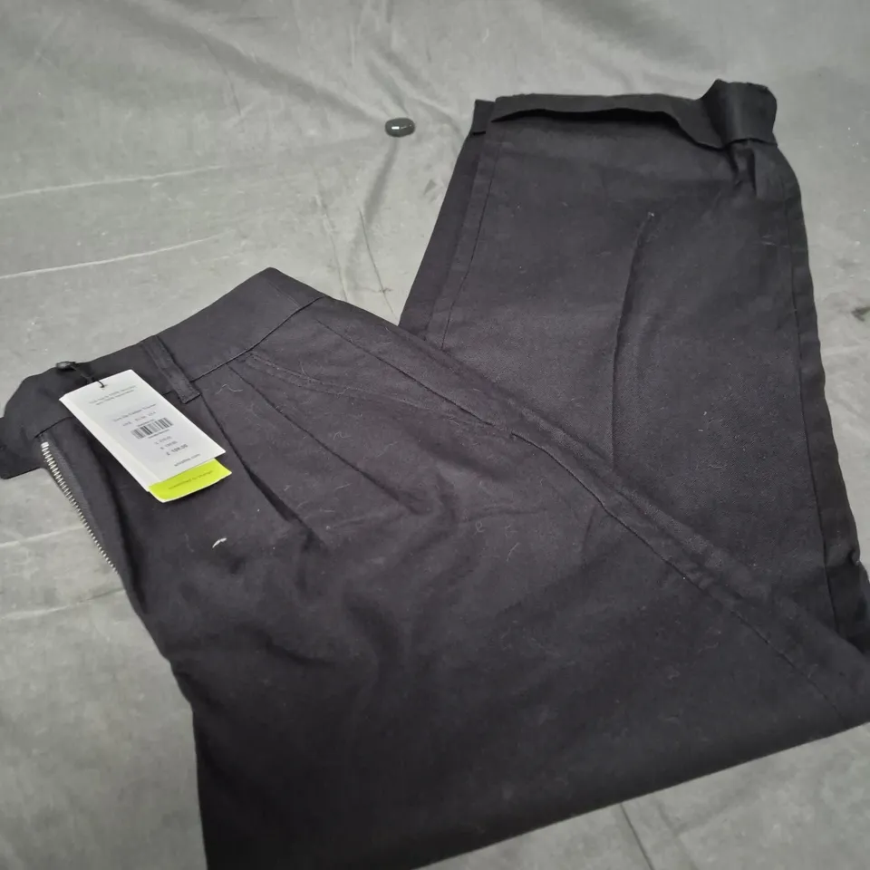 WHISTLES TURN UP COTTON TROUSER – UK 8 (EU 36, US 4) – BLACK