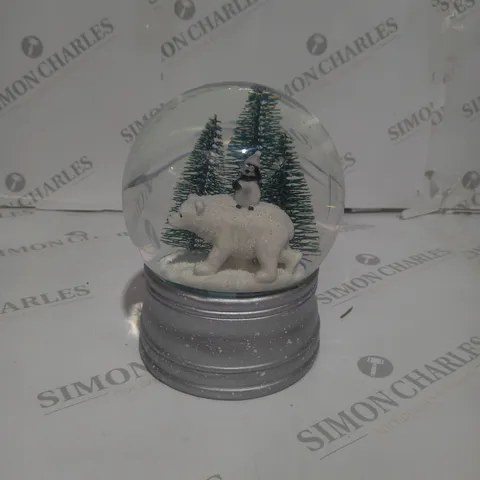 BOXED SANTA EXPRESS CHRISTMAS CHARACTER MUSICAL WATER SPINNER POLAR BEAR