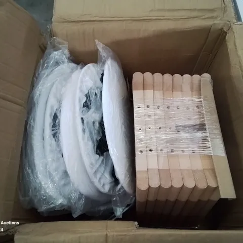 BOXED SET OF 4 FAUX LEATHER UPHOLSTERED WHITE DINING CHAIRS