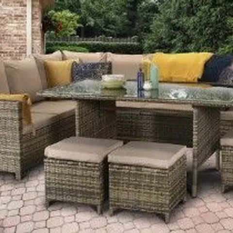 BRAND NEW BOXED CHARLOTTE CORNER DINING IN NATURE/BROWN(2 BOXES)