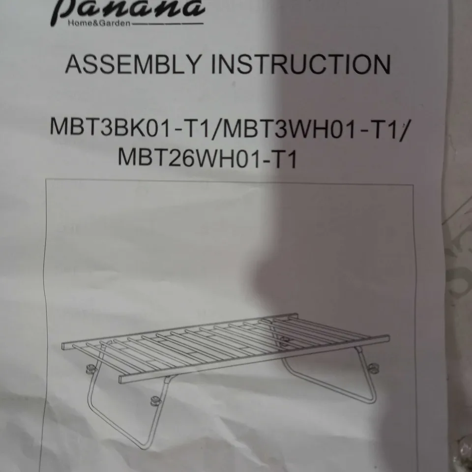 PANANA SINGLE GUEST PULL OUT FOLDING TRUNDLE UNDER BED FRAME IN BLACK