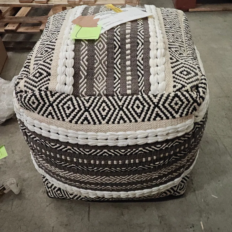 50CM SQUARE IKAT POUFFE OTTOMAN – UK PREMIER HOUSEWARES