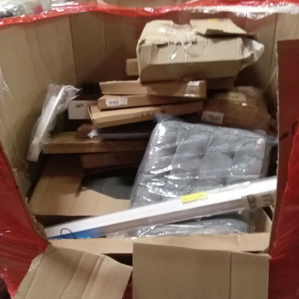 PALLET OF ASSORTED ITEMS TO INCLUDE: LED FLOOR LAMP, AQUARIUM LIGHT, HEATED BLANKET ETC