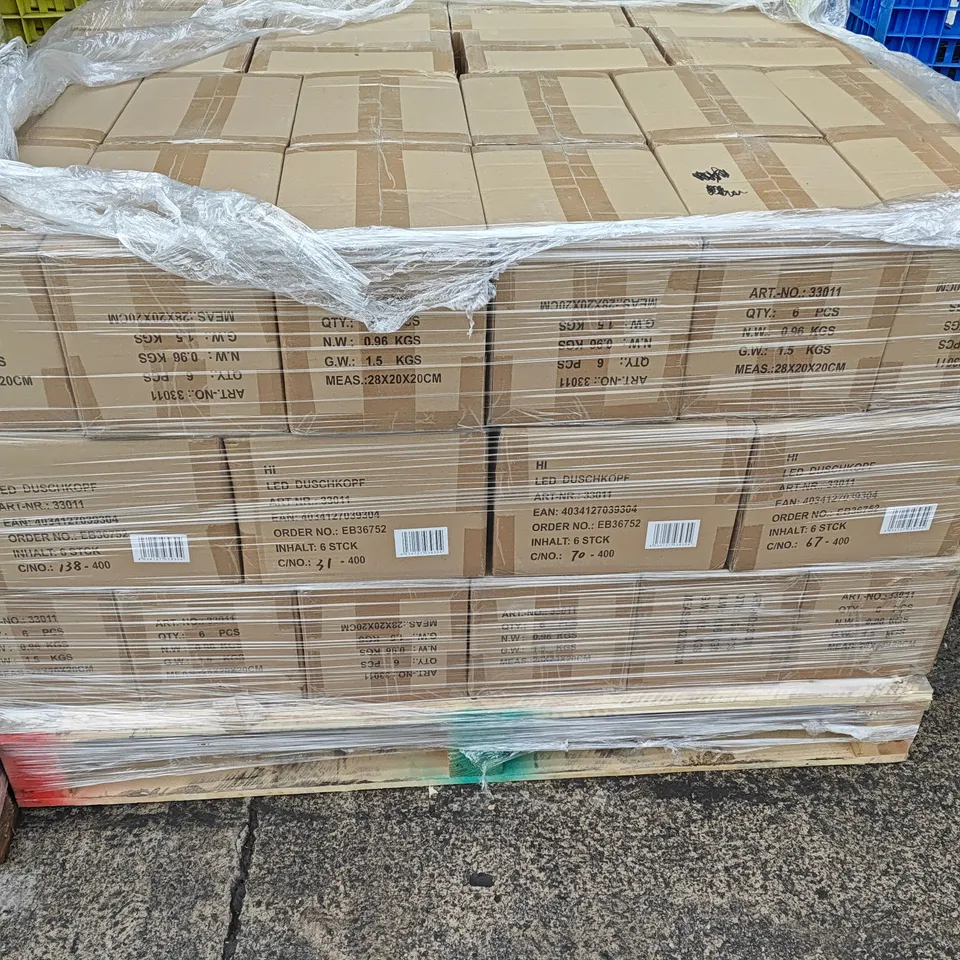 PALLET OF APPROXIMATELY 300 X LED SHOWER HEADS