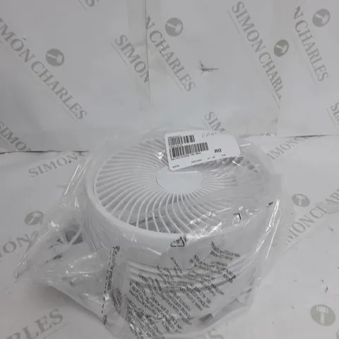 BOXED BELL & HOWELL RECHARGEABLE EXTENDABLE DESK & FLOOR FAN, WHITE