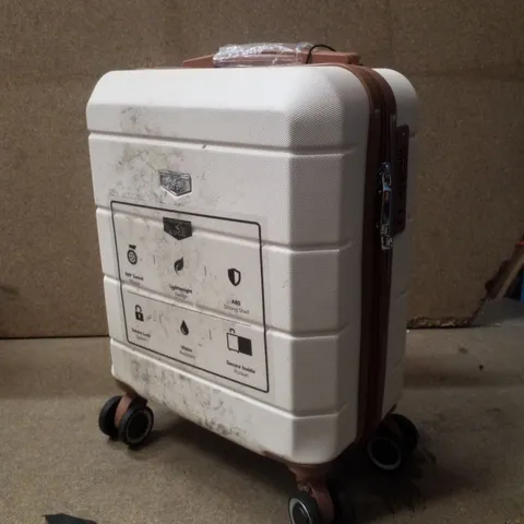 LUGG JETSET CABIN SUITCASE - CREAM/BROWN