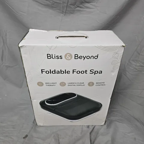 BLISS & BEYOND FOLDABLE FOOT SPA – BOXED