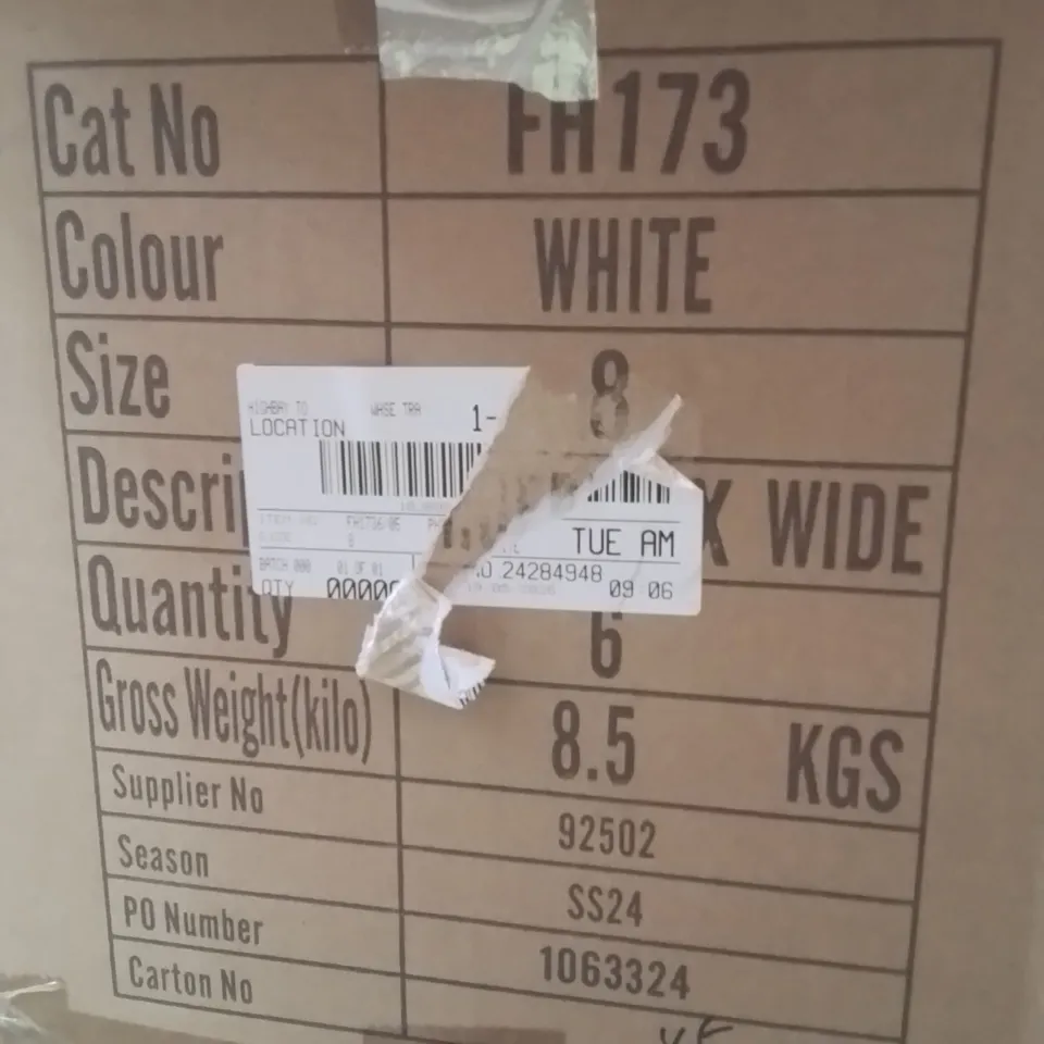 BOXED BRAND NEW APPROXIMATELY 6 SIMPLY BE PHEOBE WIDE SHOES WHITE SIZE 8