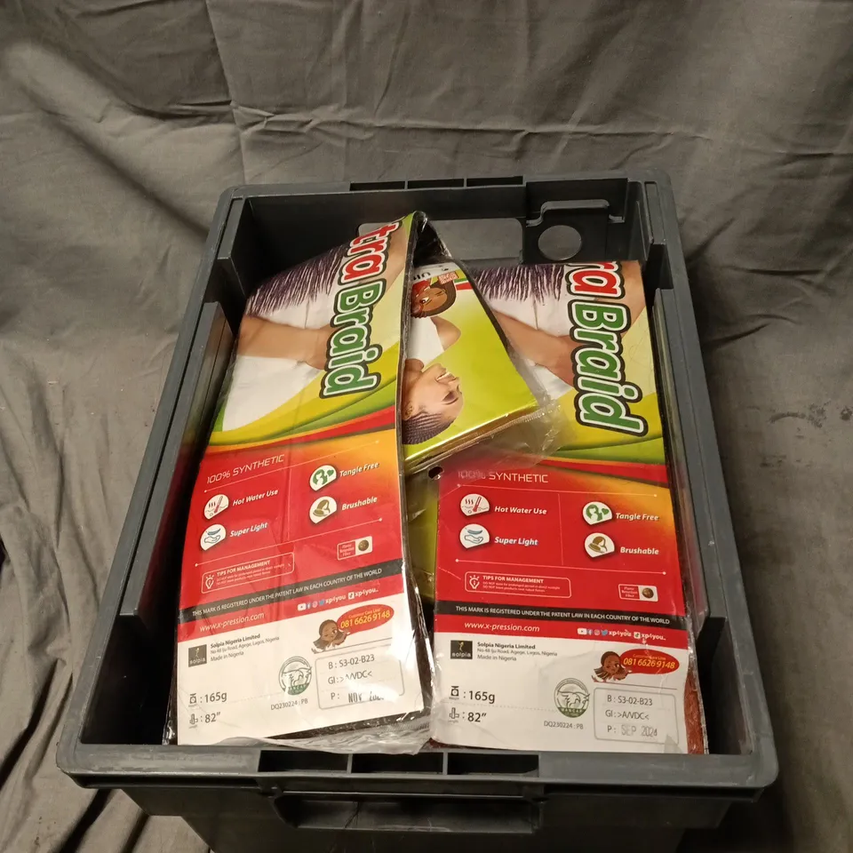 APPROXIMATELY 12 ASSORTED HEALTH AND BEAUTY PRODUCTS INCLUDING WIGS, EXTENSIONS AND BRAIDS