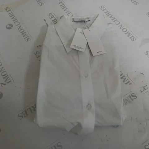 MNG REDULAR FIT LONG SLEEVE SHIRT IN WHITE - EU MEDIUM
