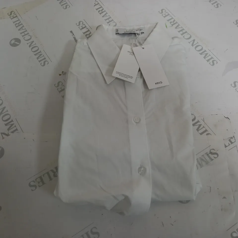 MNG REDULAR FIT LONG SLEEVE SHIRT IN WHITE - EU MEDIUM
