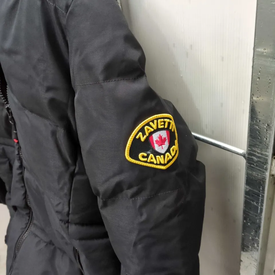 ZAVETTI CANADA HOODED PUFFER JACKET – BLACK, XS