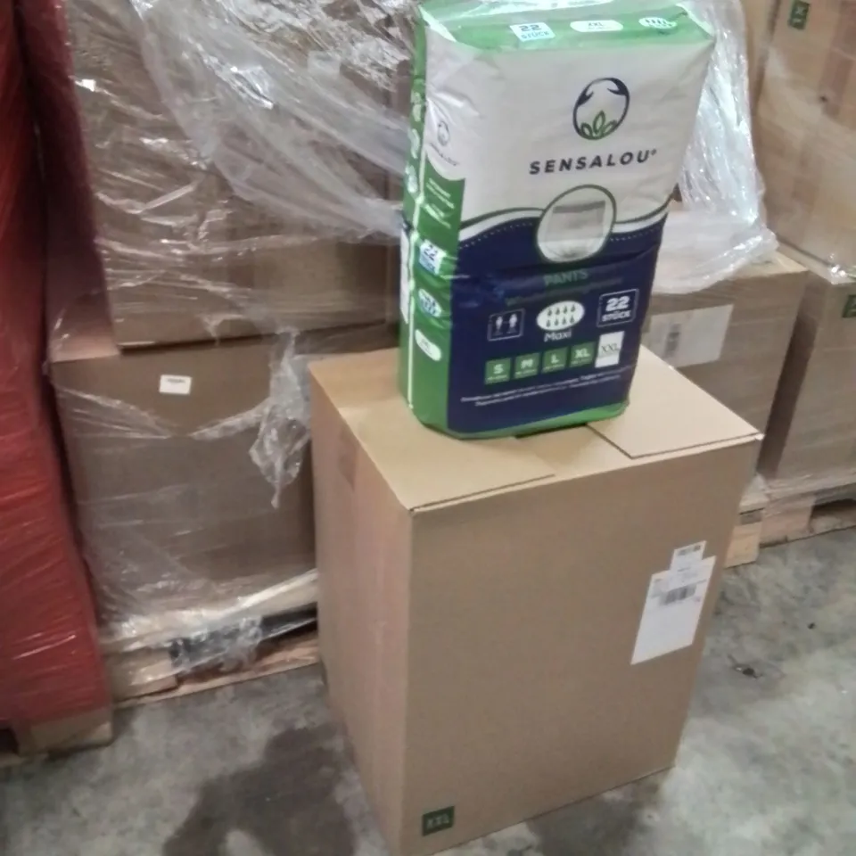 PALLET OF SENSALOU INCONTINENCE PANTS XXL APPROXIMATELY 4 PACKS PER BOX