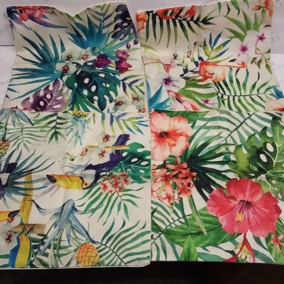 BOX OF APPROXIMATELY 4X 4PCS BRAND NEW FLORAL CUSHION COVERS
