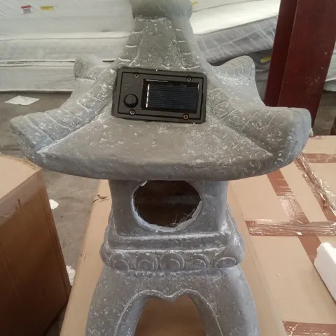 BOXED CERAMIC LED SOLAR PAGODA ORNAMENT