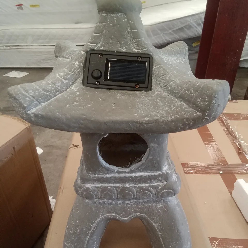 BOXED CERAMIC LED SOLAR PAGODA ORNAMENT