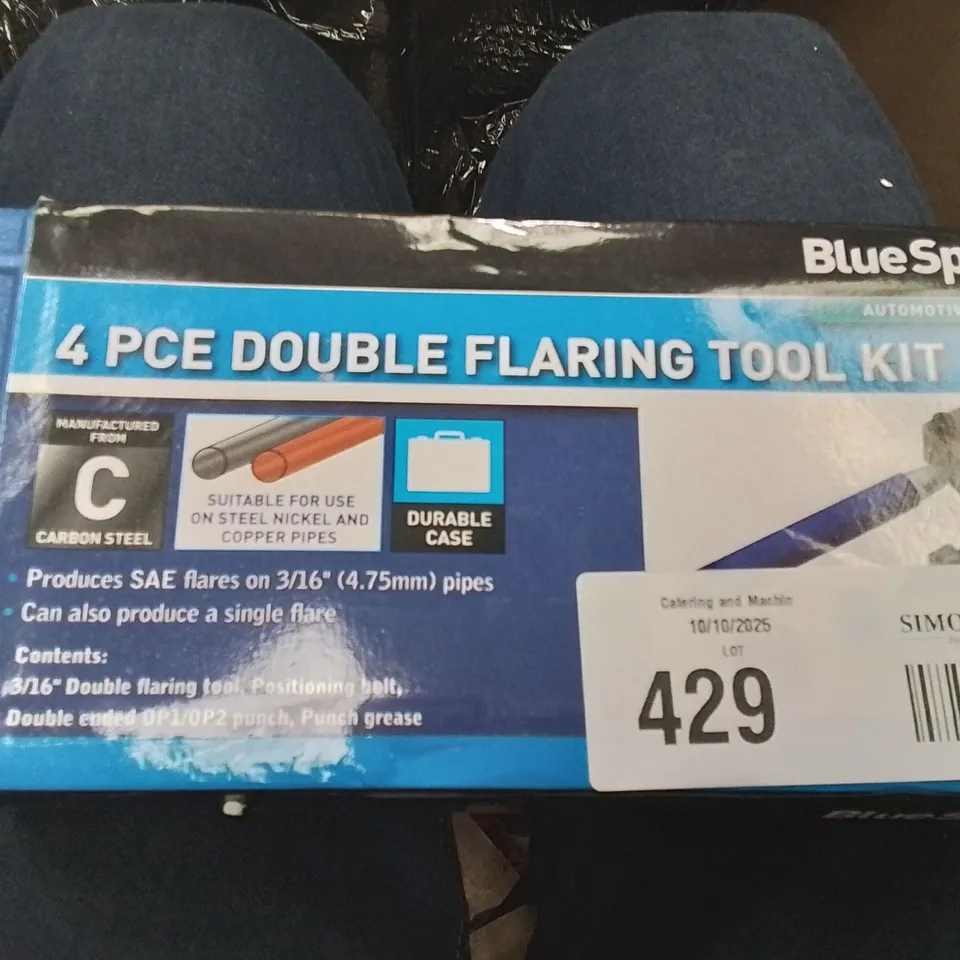 BLUESPOT TOOLS 4PC DOUBLE FLARING TOOL KIT IN BLUE CASE