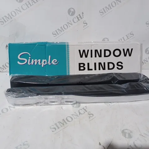 BOXED SIMPLE WINDOW BLINDS IN BLACK