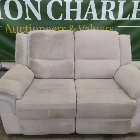 QUALITY DESIGNER MANUAL RECLINER 2 SEATER SOFA - ALBION FABRIC