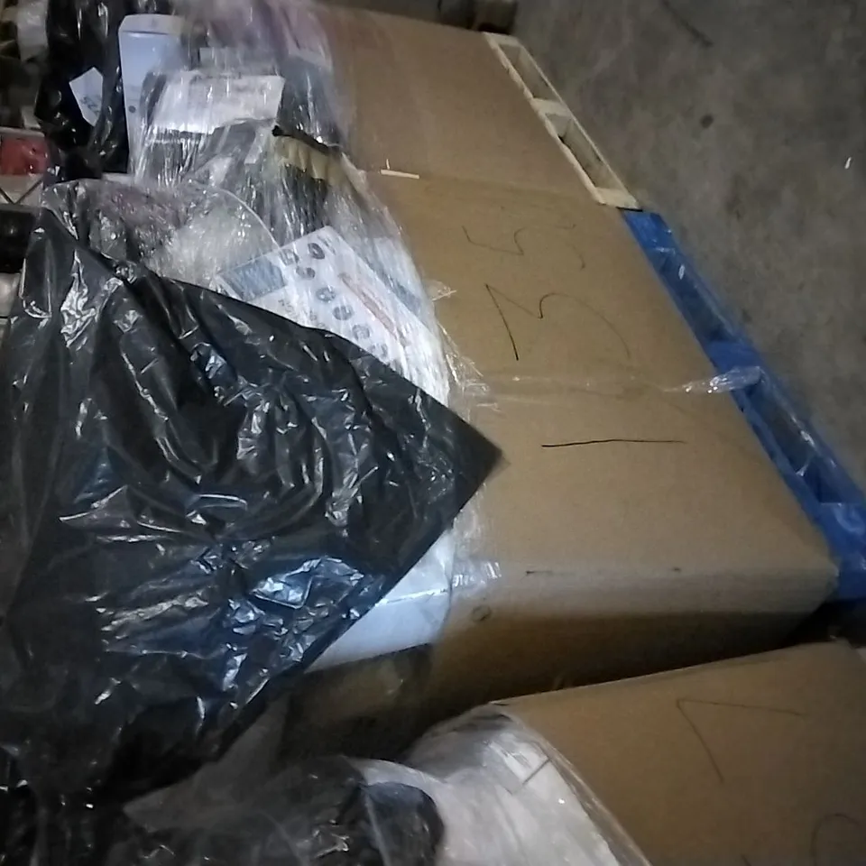 PALLET OF ASSORTED ITEMS INCLUDING ERGONOMIC INNOVATIONS FOOT REST CUSHION, IAMCOMFI LUMBAR CUSHION, KOLBR
