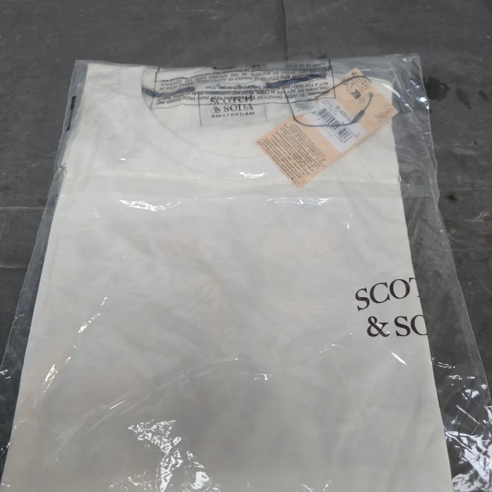 SCOTCH & SODA T-SHIRT – WHITE SIZE L
