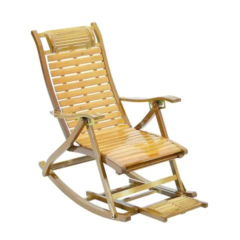 BOXED LIVINGANDHOME BAMBOO ROCKING CHAIR FOLDABLE RECLINER
