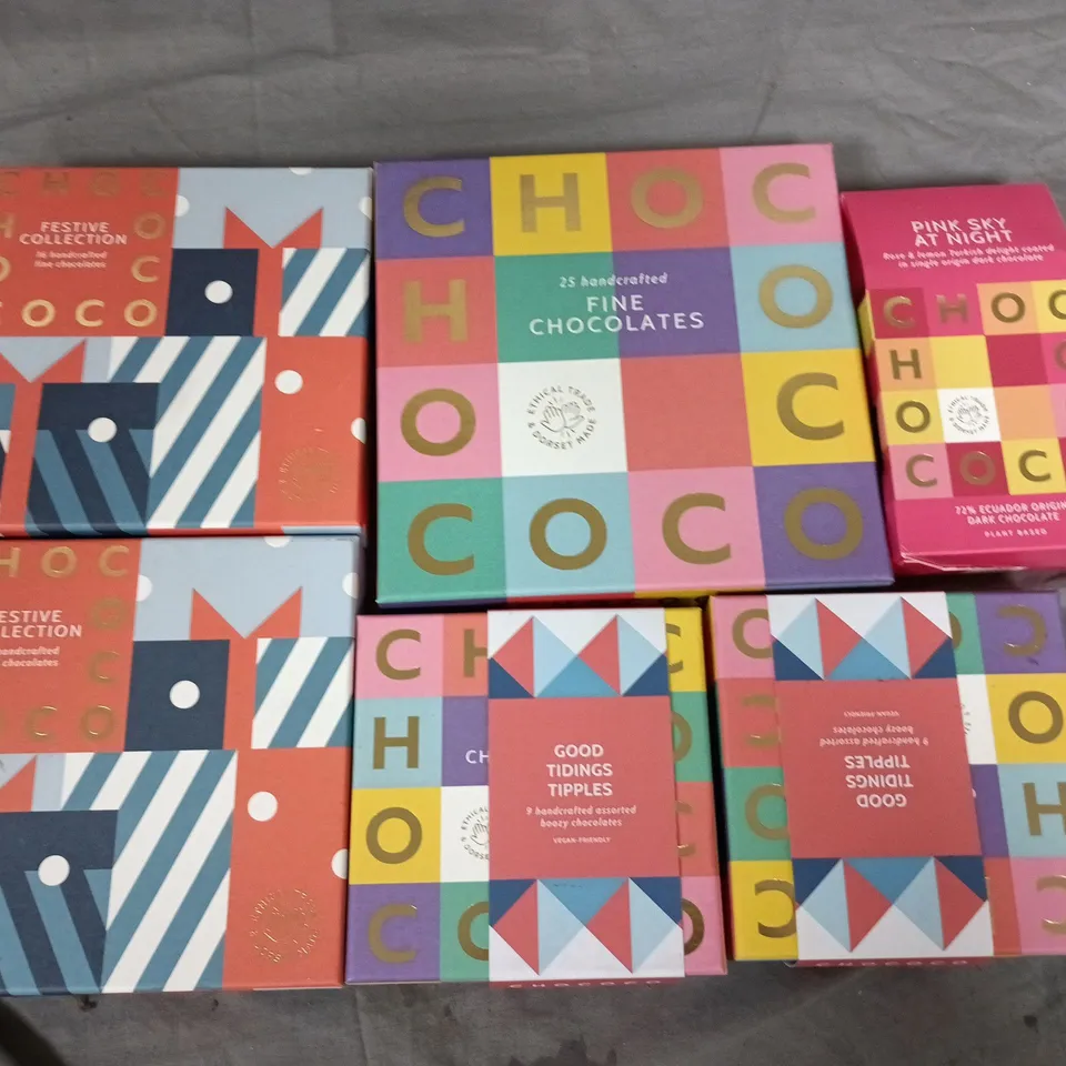 LOT OF 6 PACKS OF CHOCCOCO HANDCRAFTED CHOCOLATES