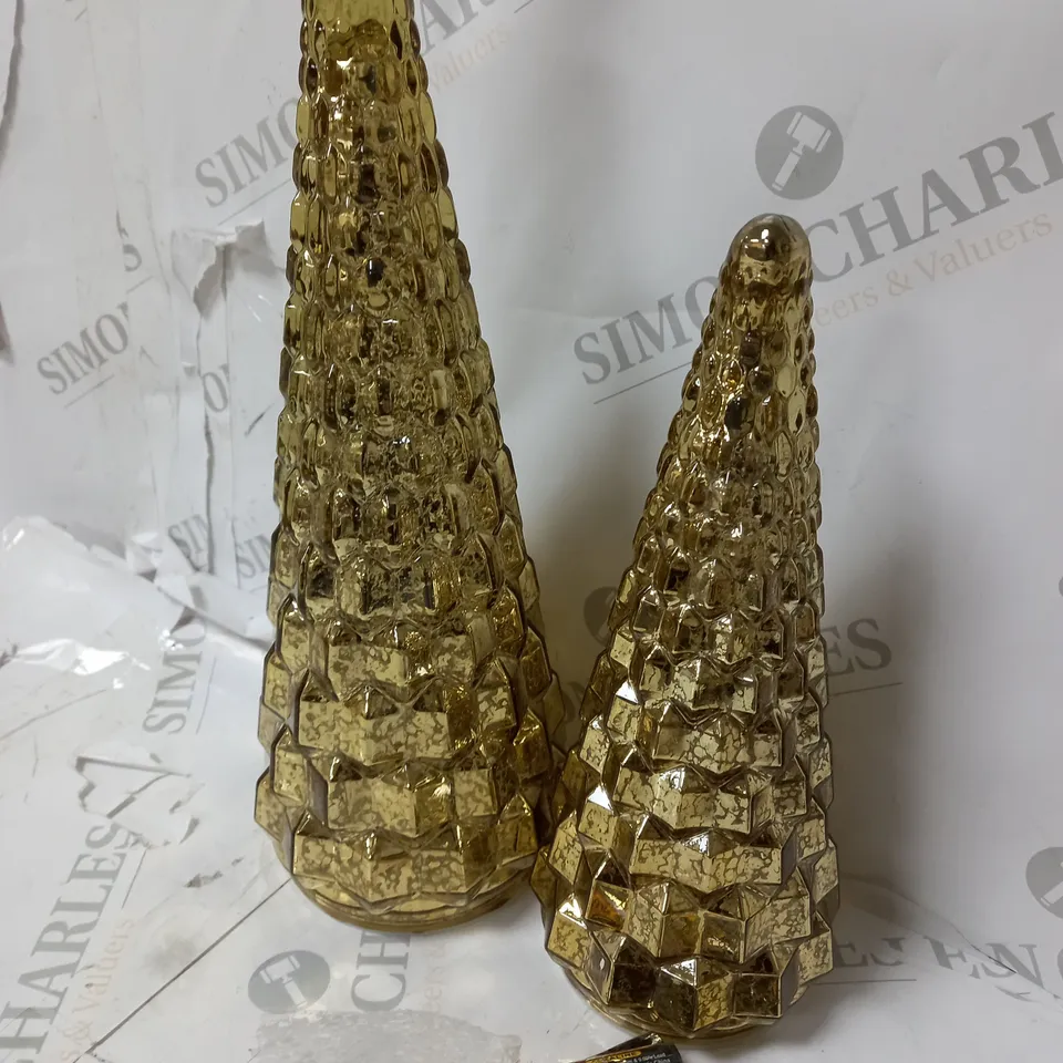 ALISON CORK SET OF MERCURY GLASS TREES 