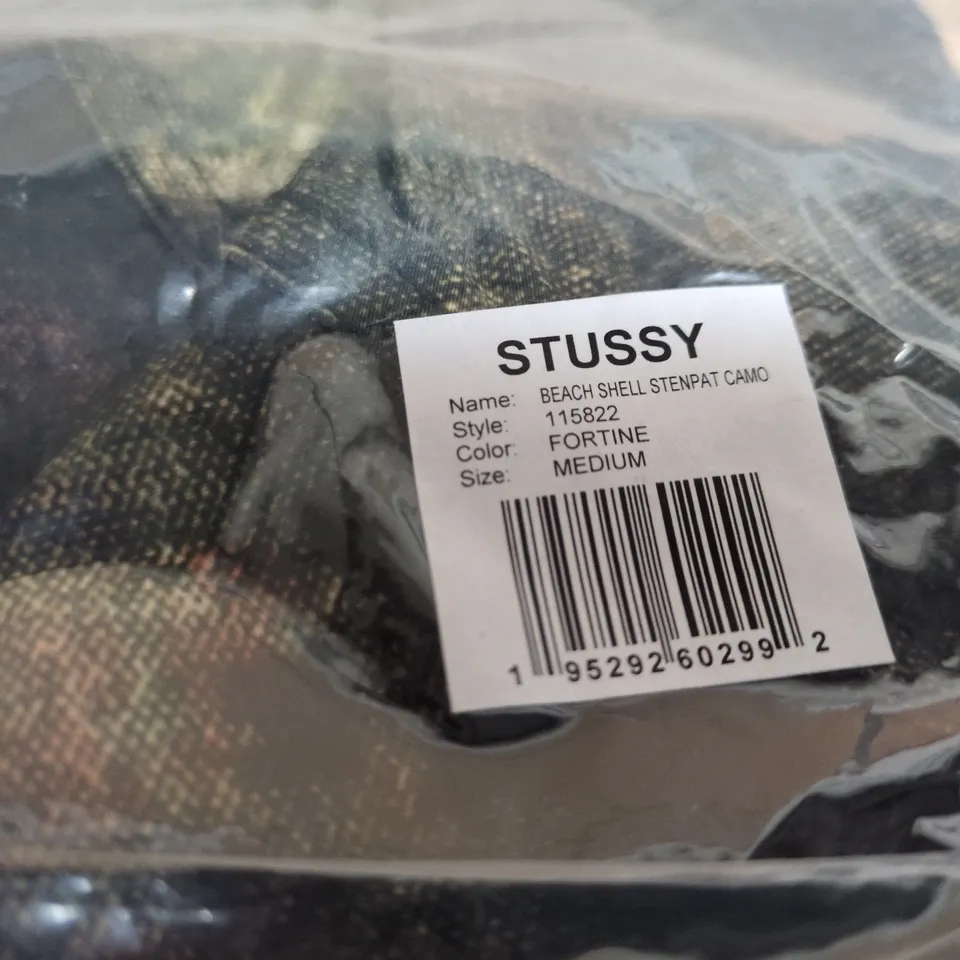 STUSSY BEACH SHELL STENPAT CAMOUFLAGE ZIP JACKET – UK M (MEDIUM)
