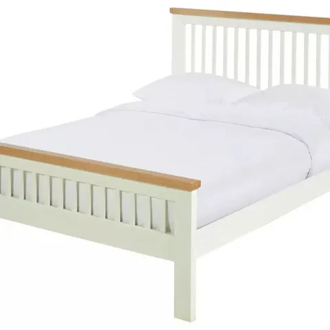 BOXED WHITE KINGSIZE AUBREY BED FRAME (2 BOXES)