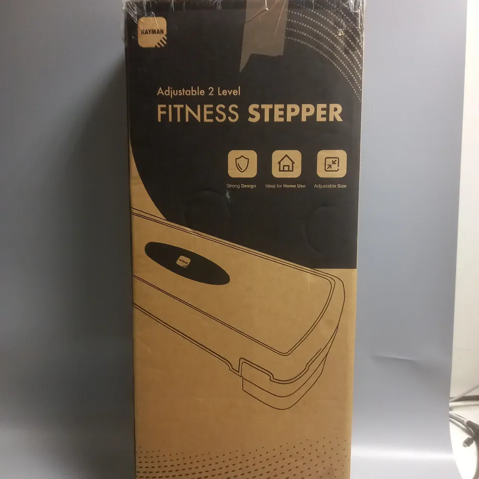BOXED KAYMAN ADJUSTABLE 2 LEVEL FITNESS STEPPER