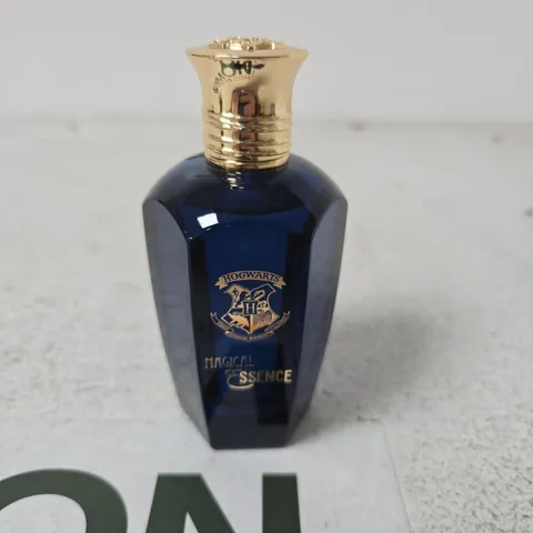 HARRY POTTER HOGWARTS MAGICAL ESSENCE PERFUME BOTTLE β BLUE GLASS, GOLD CAP 100ML