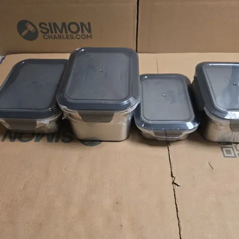 SET OF 4 FOOD STORAGE CONTAINERS 