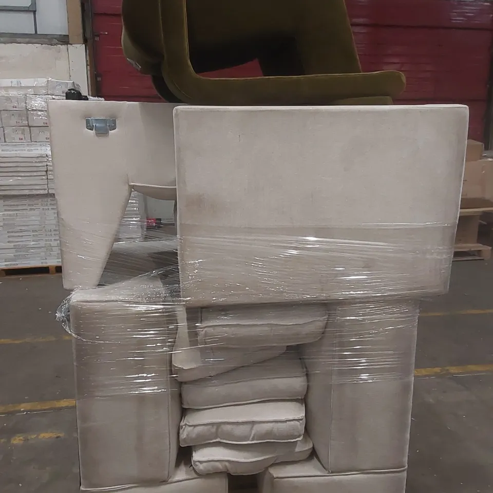 PALLET CONTAINING A LARGE QUANTITY OF ASSORTED SOFA PARTS ECT