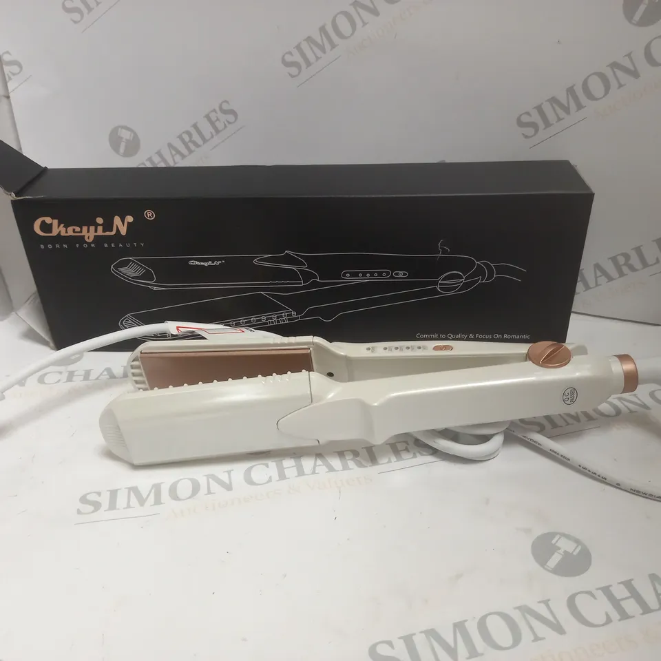 CKEYIN HAIR STRAIGHTENER WHITE AND GOLD 