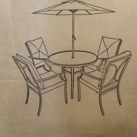 BOXED SET OF 4 SEVILLE OUTDOOR DINING CHAIRS // CHAIRS ONLY (1 BOX)