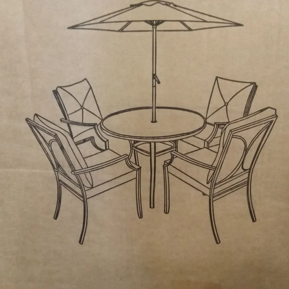 BOXED SET OF 4 SEVILLE OUTDOOR DINING CHAIRS // CHAIRS ONLY (1 BOX)