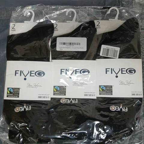 BOX OF APPROXIMATELY 20 PACKS OF FIVE G SOCKS - COLOURS AND SIZES MAY VARY - COLLECTION ONLY