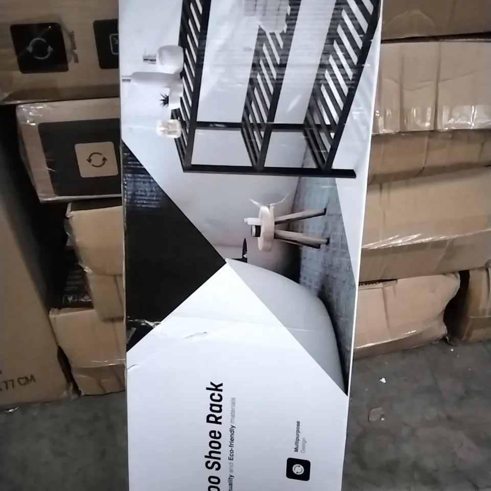 BOXED 3 TIER BAMBOO SHOE RACK