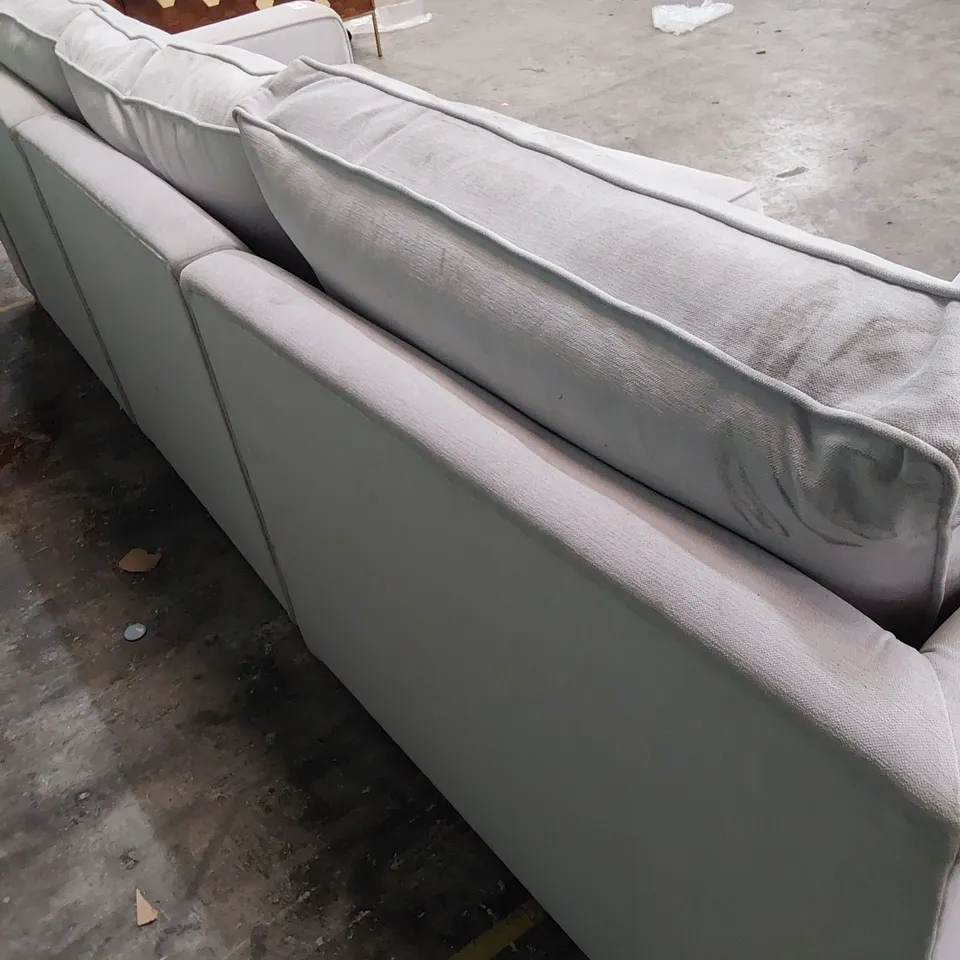 QUALITY BRITISH MADE LOUNGE Co THREE CORNER GROUP SECTIONS LIGHT GREY FABRIC