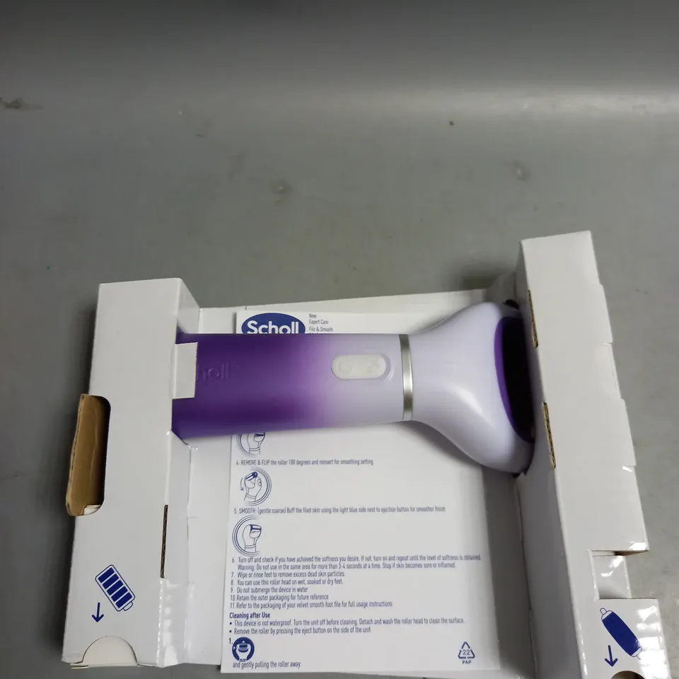 BOXED SCHOLL FILE AND SMOOTH ELECTRONIC FOOT FILE SYSTEM