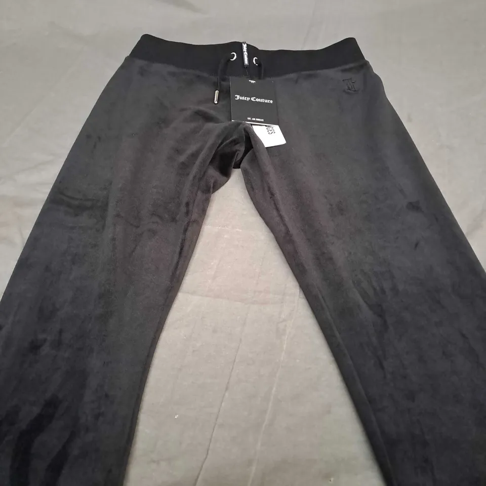 JUICY COUTURE CLASSIC VELOUR MID RISE FLARE TROUSERS  - UK S
