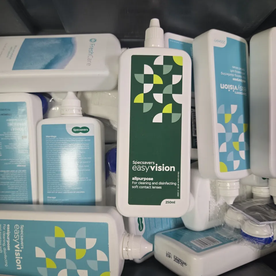 APPROXIMATELY 25 ASSORTED CONTANT LENSE CLEANING PRODUCTS - COLLECTION ONLY