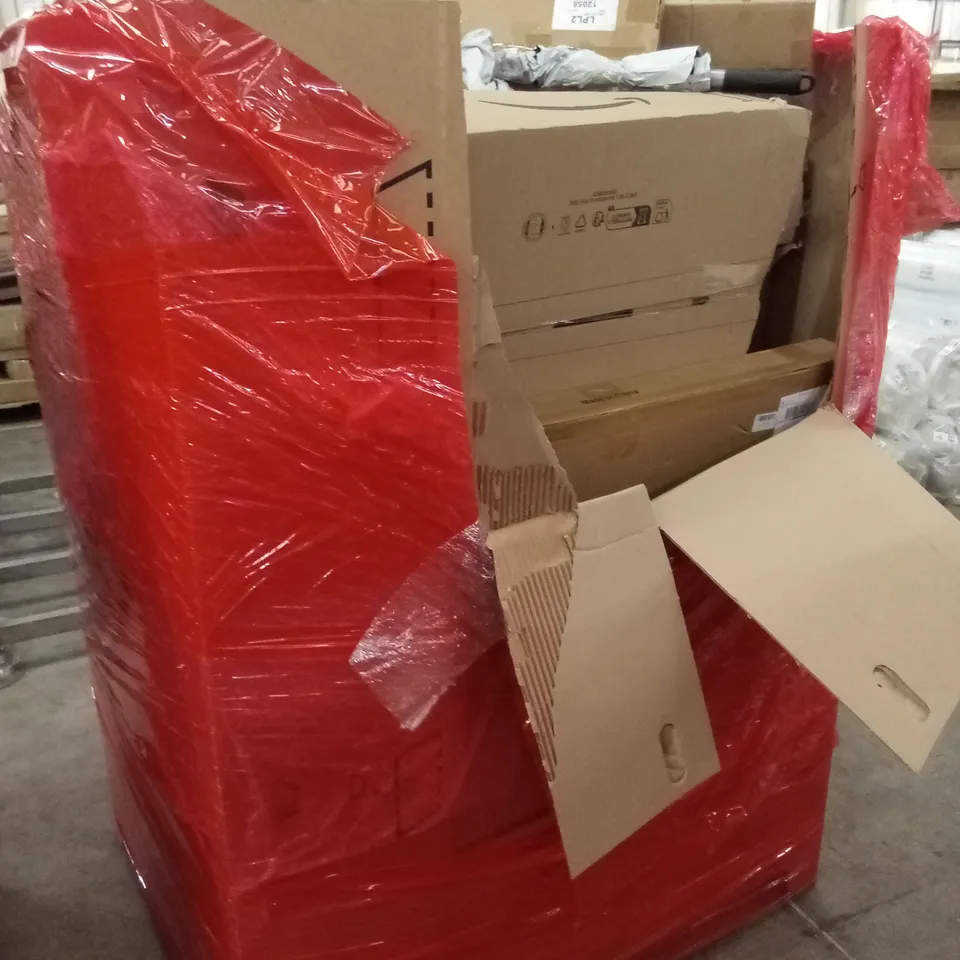 PALLET OF ASSORTED HOUSEHOLD GOODS AND PRODUCTS TO INCLUDE; BRANCH CUTTER, BOXED FURNITURE ETC