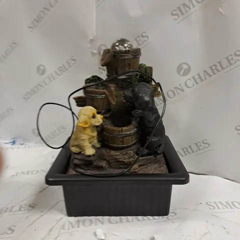 BOXED PLAYFUL PUPS WATER FOUNTAIN