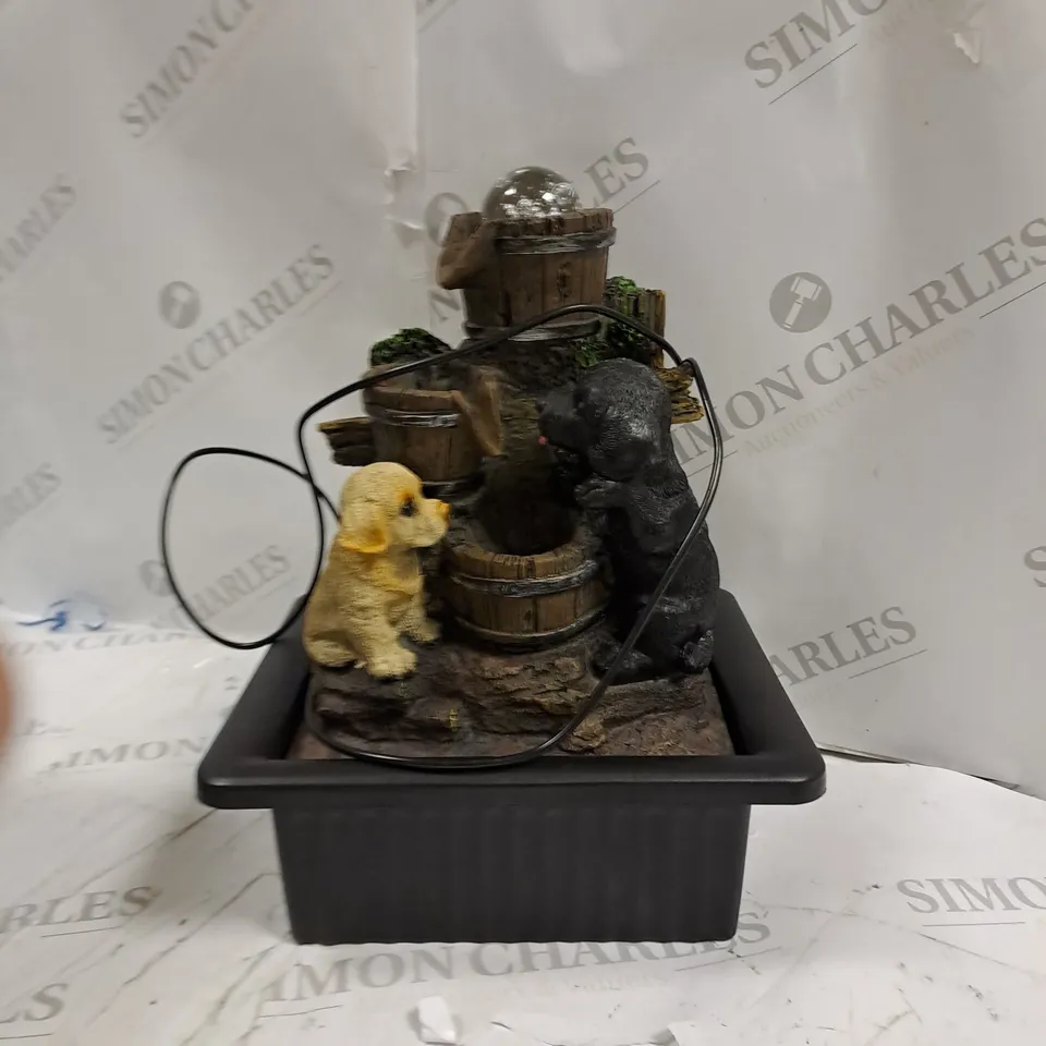BOXED PLAYFUL PUPS WATER FOUNTAIN 