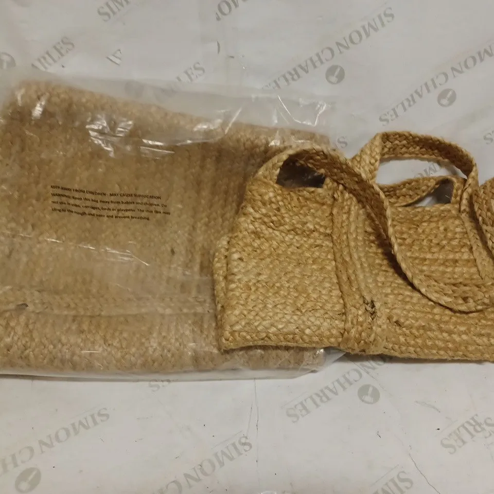 K BY KELLY HOPPEN SET OF 2 JUTE BAGS