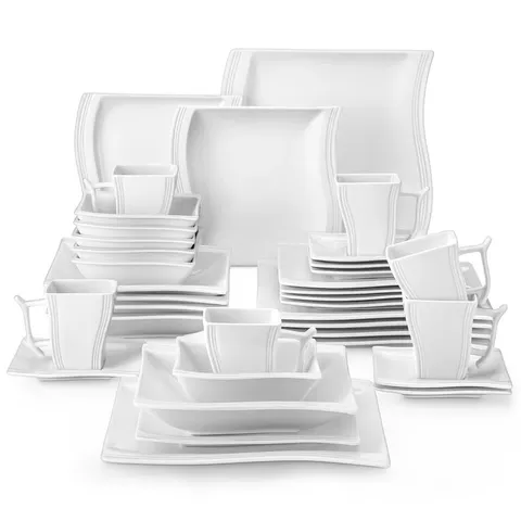 BOXED DEBRON 36 PIECE DINNERWARE SET - SERVICE FOR 6