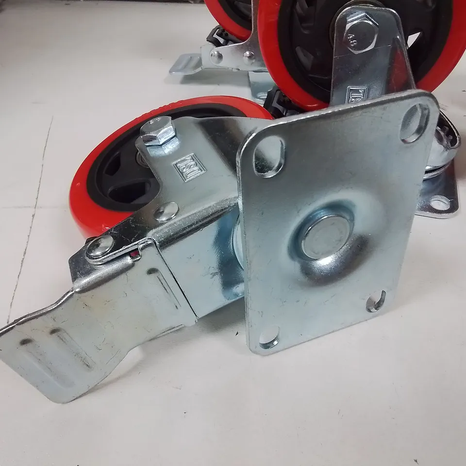 LOT OF 7 SWIVEL TROLLEY WHEELS
